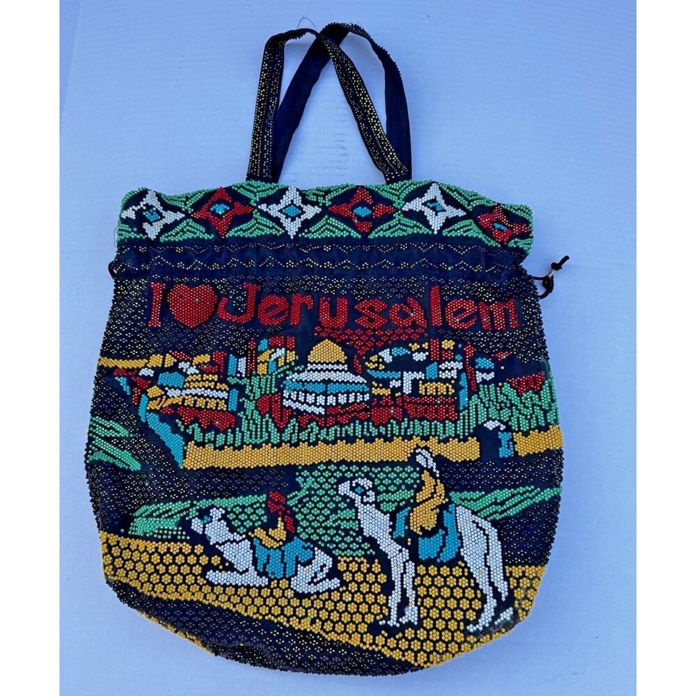 I Love Jerusalem Tote Bag Purse | Womens Purse Vintage | Hand Beaded